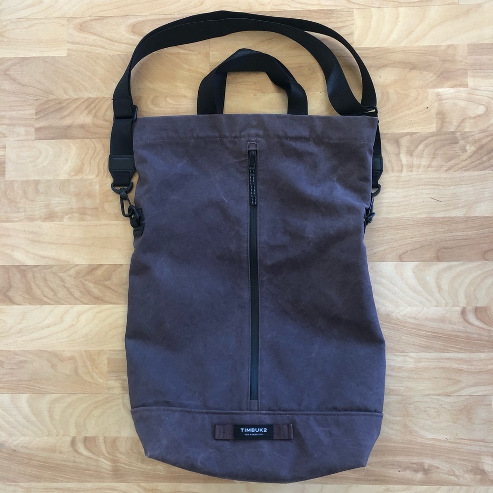 TIMBUK 2 WAXED CANVAS PLUM COLOR WHIP TOTE BAG